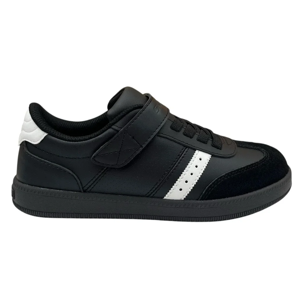 Skechers Zinger‎ Street Youth Boys Athletic Slip-on Shoes Size 3 Black White